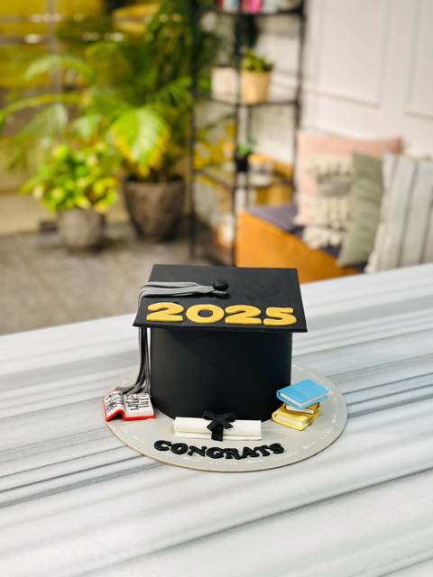 Graduation Heart Cake