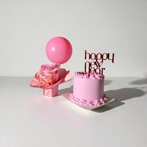 Happy New Year Pink Cake