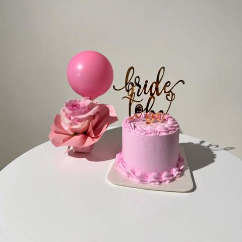 Bride to be Pink Cake