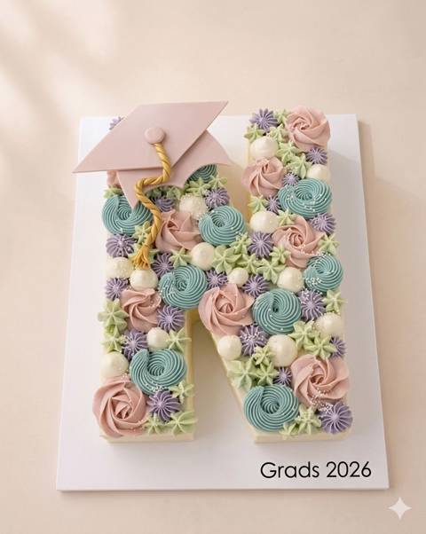 Bloom Letters Cake