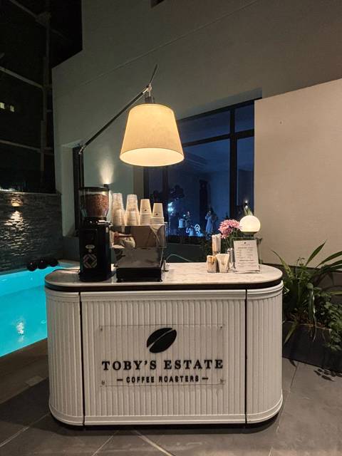 White Coffee Booth for 150 Persons