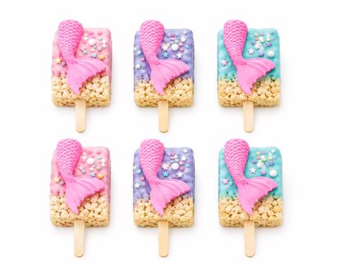 Mermaid Rice Krispy Pops