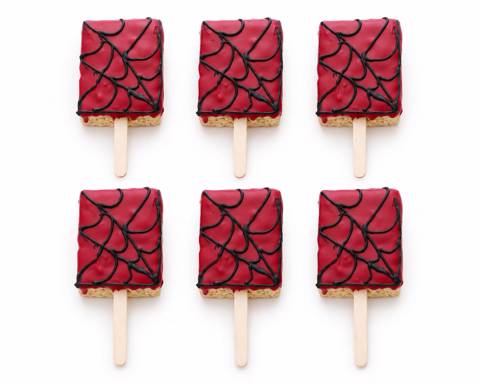 Spiderman Rice Krispy Pops